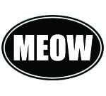 MEOW OVAL Decal