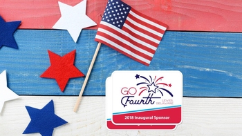 Go Fourth Rounded Corners Stickers