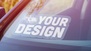 Your Logo Static Cling Sticker On Back Of Car