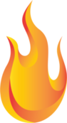 3D Flame Logo Fire Sticker