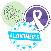 Alzheimers Awareness Stickers