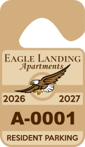 Apartment Resident Hang Tag Parking Permit