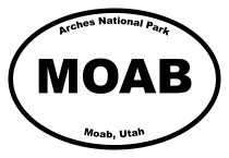 Arches National Park Oval Sticker
