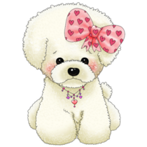 Baby Bow Poodle Sticker