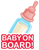 Baby On Board Sign. Car Sticker. 