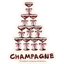 Champagne Tower Sticker