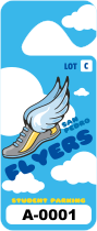 Cloudy Sky Long Standard School Hang Tag Parking Permit