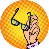 Comic Book Cartoon Pop Art Nerd Glasses Sticker