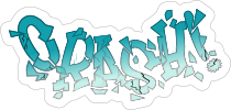 Crash Broken Graffiti Lettering Sticker