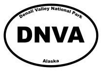 Denali Valley National Park Oval Sticker