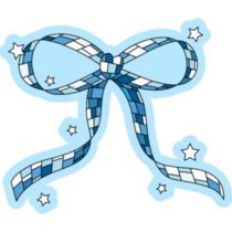 Disco Coquette Bow Sticker