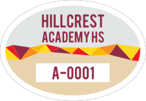 Divided Oval Parking Permit Sticker