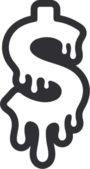 Dripping Dollar Sign Sticker