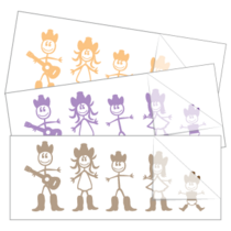 Family Stickers - Cowboy Family