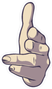 Hand Gun Sticker