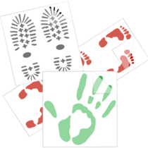 Handprints and Footprints Stickers