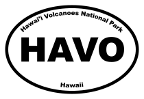 Hawaii Volcanoes National Park Oval Sticker