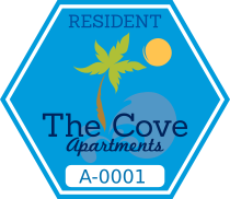 Hexagon Apartment Parking Permit Sticker