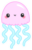 Kawaii Rose Pink Jellyfish Sticker