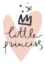 Little Princess Boho Heart Sticker