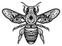 Mandala Bee Illustration Creative Boho Sticker