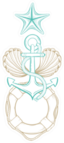 Marine Art Anchor Design Sticker