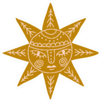 Modern Bohemian Style Sun Sticker