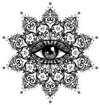 Ornate All Seeing Eye Mandala Boho Sticker