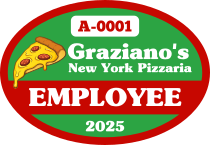 Oval Employee Parking Permit Sticker