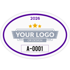Oval Parking Permit with Your Logo
