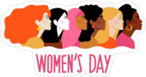 Pink International Womens Day Sticker