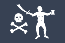 Pirate Flag With Naked Pirate Sticker