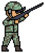 Pixel Art Soldier Sticker