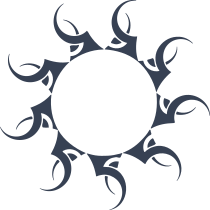 Pointy Sun Sticker