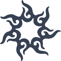 Pretty Swirled Sun Sticker