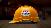 Reflective Sticker On A Hard Hat Example