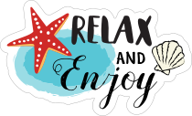 Relax and Enjoy Summer Time Sticker