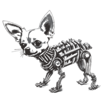 Robot Chihuahua Sticker