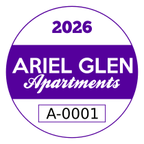 Round Parking Stickers for Apartments