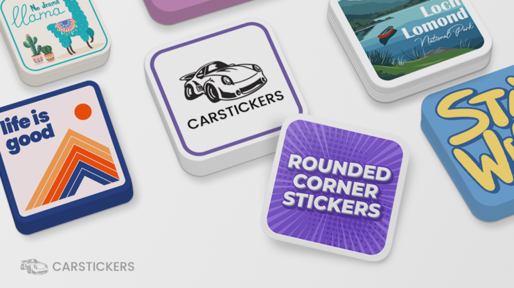 Rounded Corner Sticker Car Window