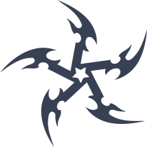 Star Throwing Knife Sticker