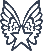 Star With Wings Sticker