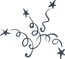 Swirly Shooting Stars Sticker