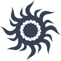 Tribal Sun Inside Sun Sticker