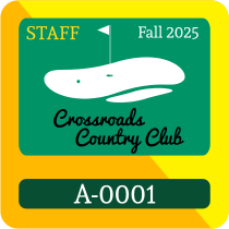 Two Color Square Employee Parking Permit Sticker