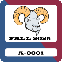 Two Color Square Parking Permit Sticker