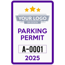 Vertical Rectangle Parking Permit with Your Logo