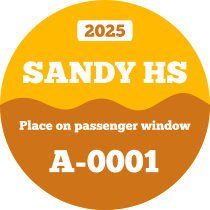 Wavy Circle Parking Permit Sticker